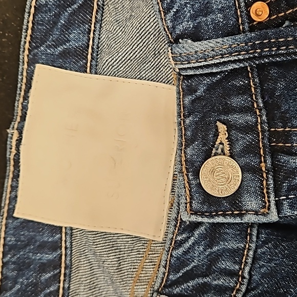 💕MOTHER SUPERIOR💕 The Bookie Heel Jeans ~ Did You Bring Me Anything? 33 NWT - Picture 14 of 16